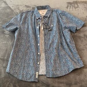 Original Penguin Blue and White Casual Button Down Shirt